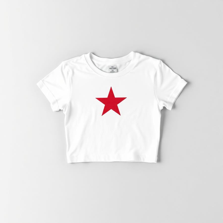 Camiseta Cropped Feminina Branca — produto disponível na loja Bravo Jeans