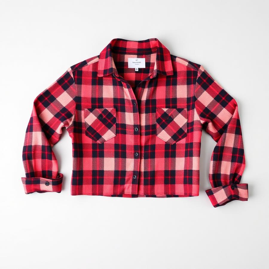 Camisa Xadrez Cropped Feminina — produto disponível na loja Bravo Jeans