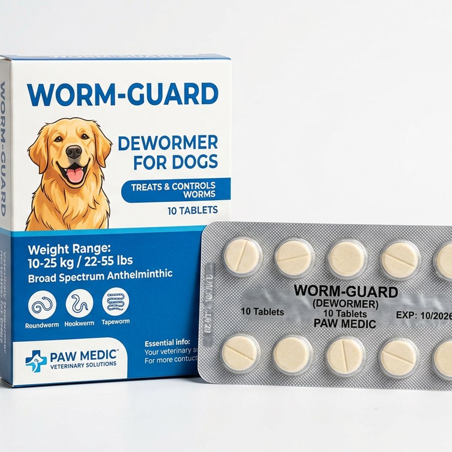 Vermífugo Comprimidos Cães 10kg (4 comp.) — produto disponível na loja Patas & Companhia