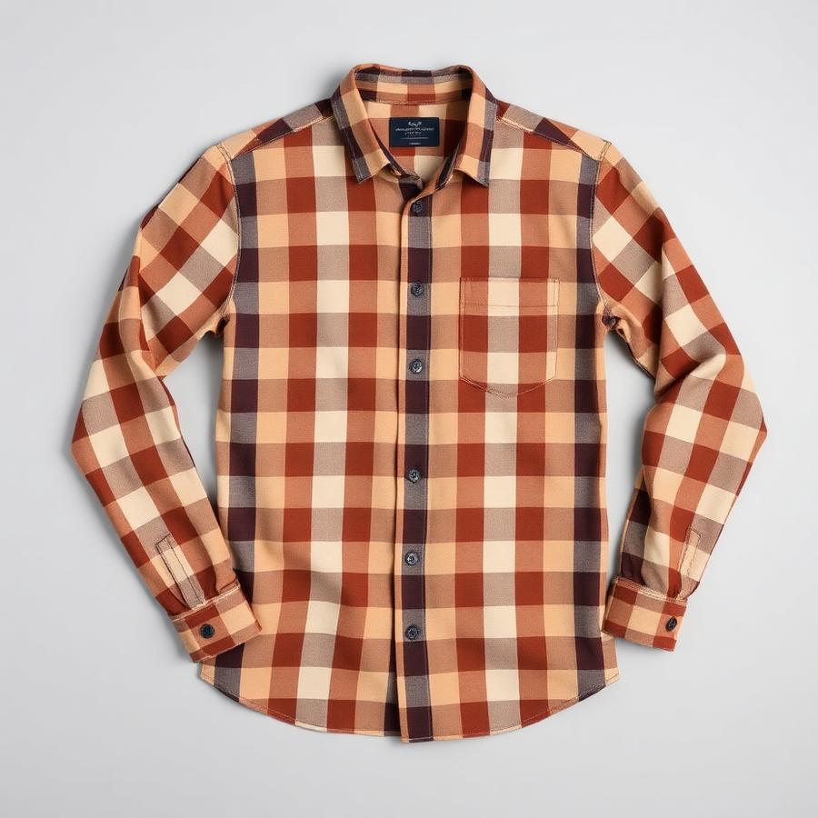Camisa Xadrez Masculina Bege — produto disponível na loja Bravo Jeans