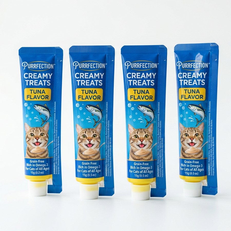 Sachê Petisco Cremoso para Gatos Atum 4un — produto disponível na loja Patas & Companhia