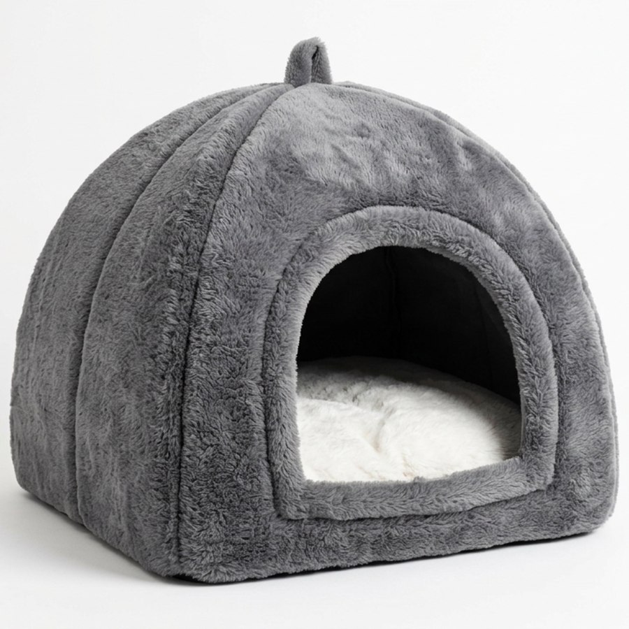 Cama Iglu Pelúcia para Gatos — produto disponível na loja Patas & Companhia