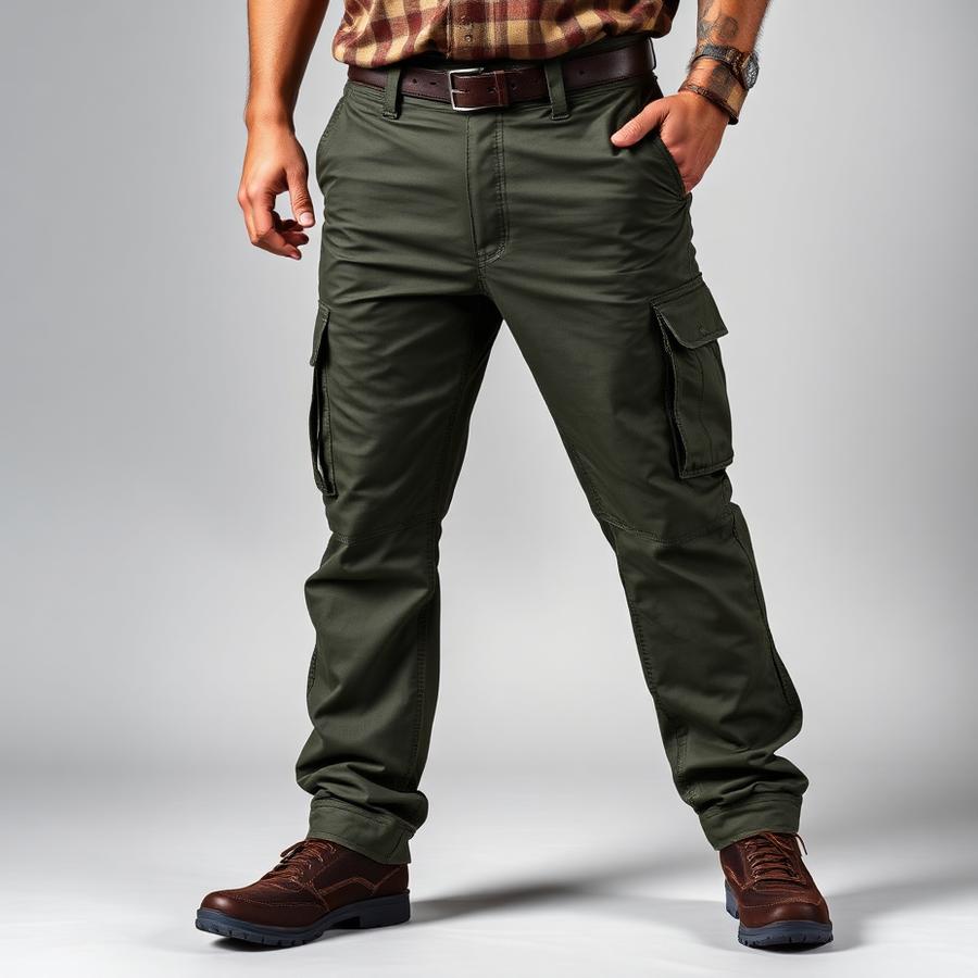 Calça Cargo Masculina Verde Militar — produto disponível na loja Bravo Jeans