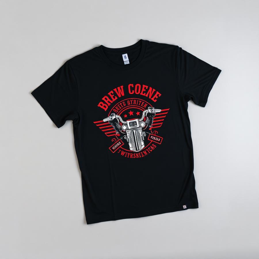 Camiseta Vintage Preta e Vermelha — produto disponível na loja Bravo Jeans