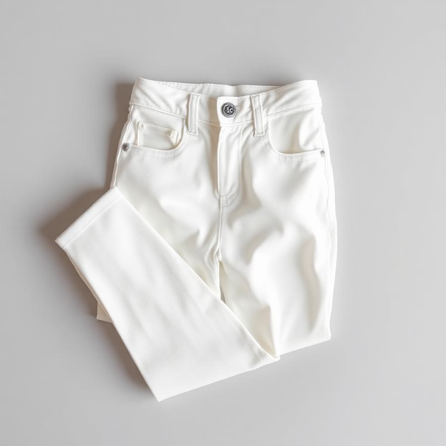 Calça Jeans Feminina Branca Cintura Alta — produto disponível na loja Bravo Jeans