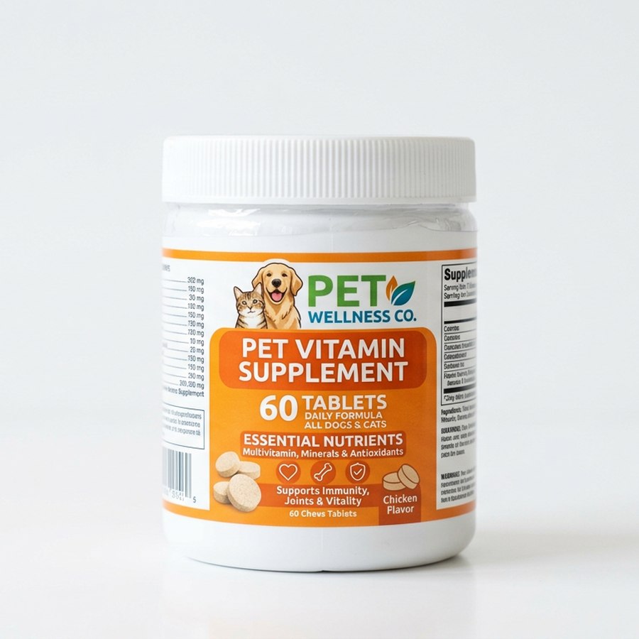 Suplemento Vitamínico Pet 60 comprimidos — produto disponível na loja Patas & Companhia